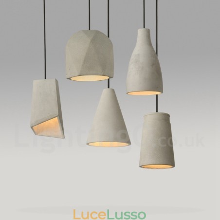 Lampada a sospensione in cemento 1 luce Lampada a sospensione in cemento 1 luce