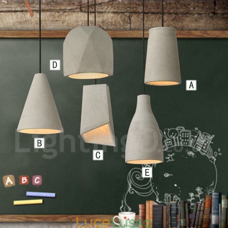Lampada a sospensione in cemento 1 luce