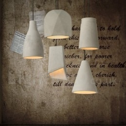 Lampada a sospensione in cemento 1 luce
