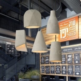 Lampada a sospensione in cemento 1 luce