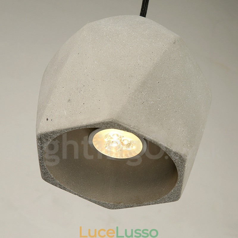 Lampada a sospensione in cemento 1 luce