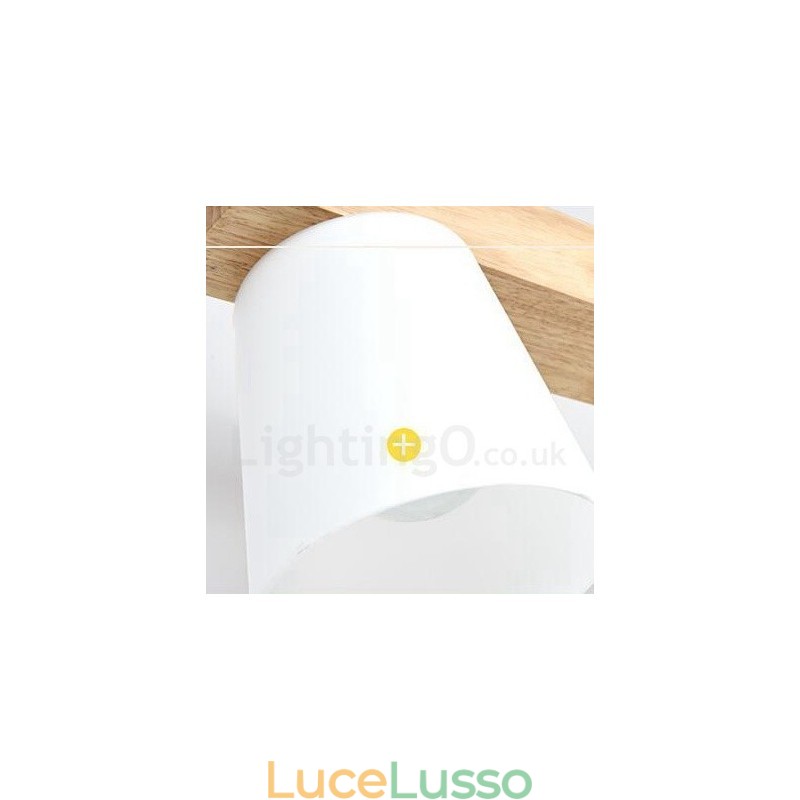 Lampada a sospensione moderna e contemporanea in legno a 5 luci