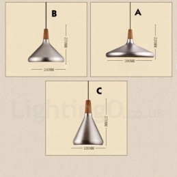 Lampada a sospensione moderna contemporanea in metallo a 1 luce
