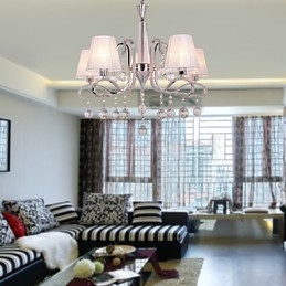 Lampadario moderno contemporaneo in cristallo elettroplaccato