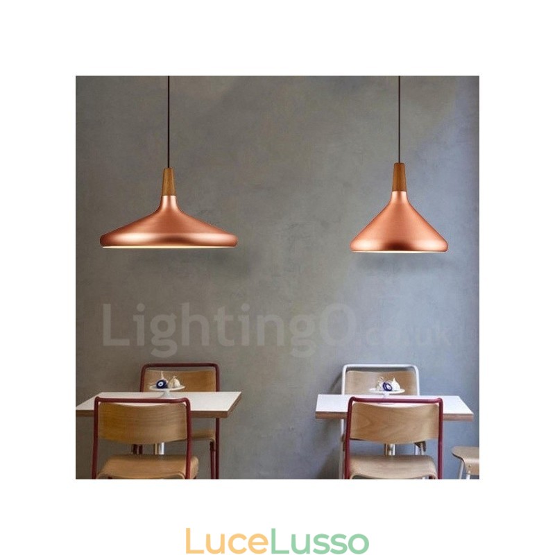 Lampada a sospensione moderna contemporanea in metallo a 1 luce