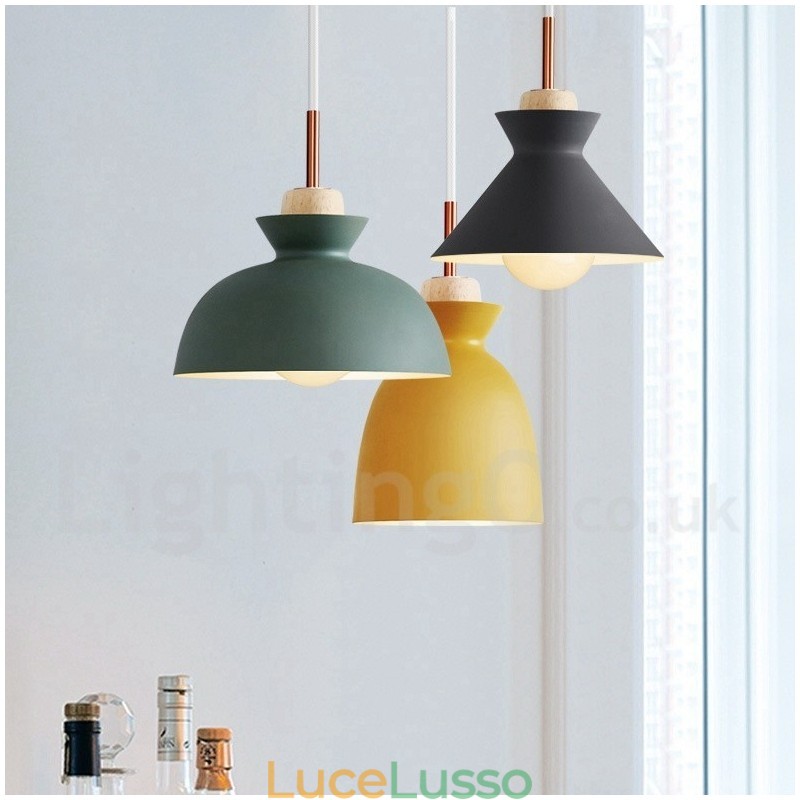 Lampada a sospensione moderna contemporanea in metallo multicolore