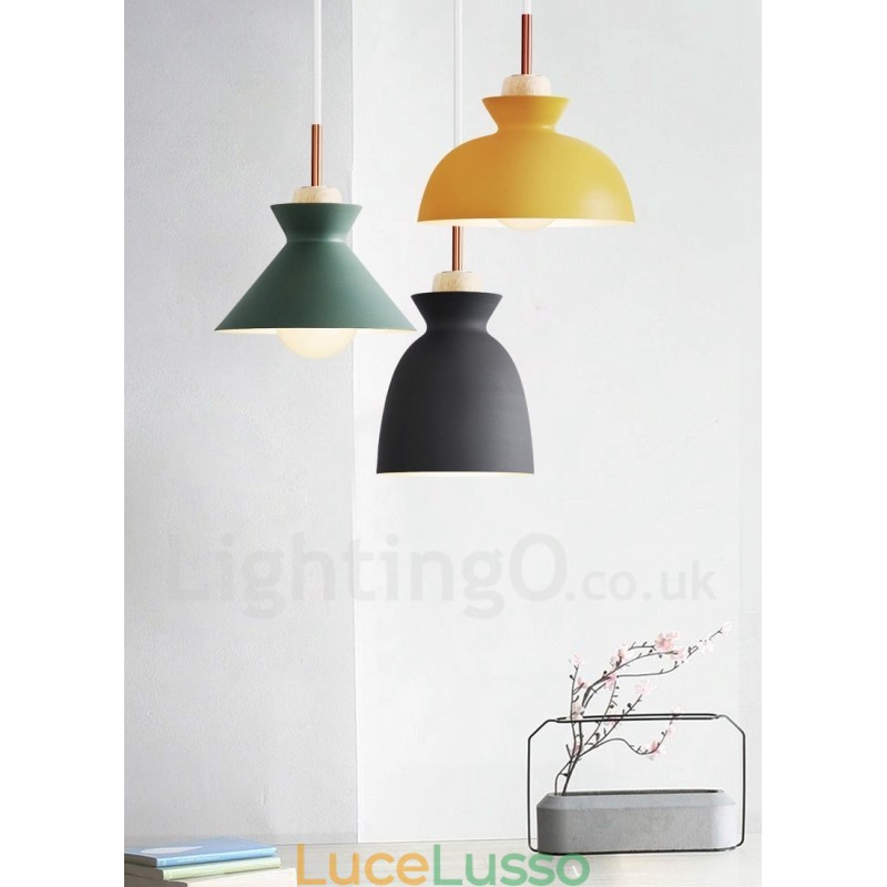 Lampada a sospensione moderna contemporanea in metallo multicolore