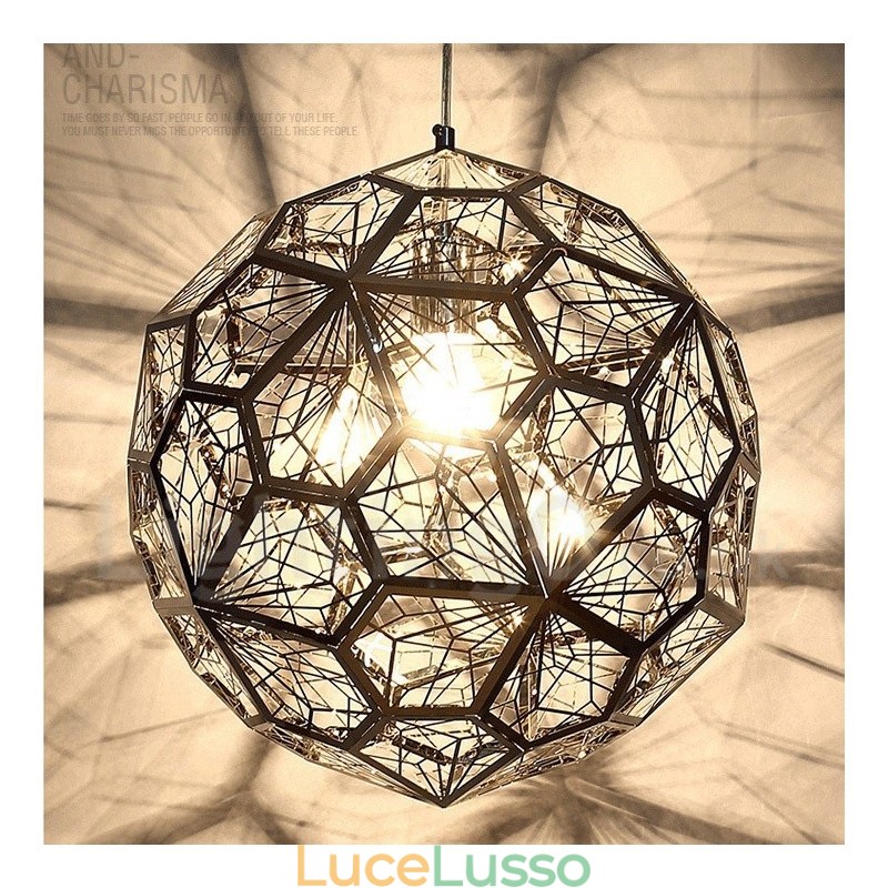 Lampada a sospensione moderna contemporanea a 1 luce a globo