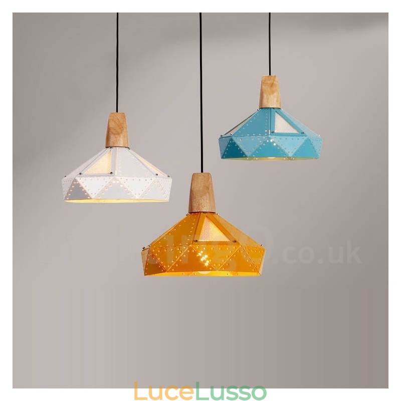 Lampada a sospensione moderna contemporanea multicolore a 1 luce