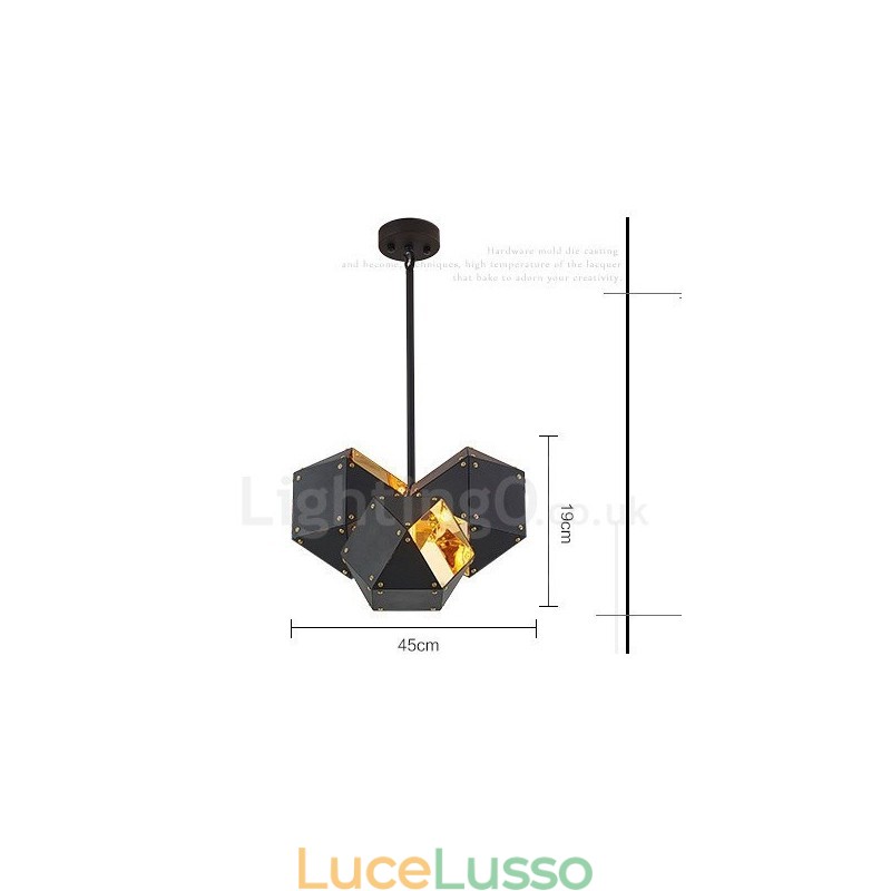 Lampada a sospensione moderna e contemporanea a 3 luci