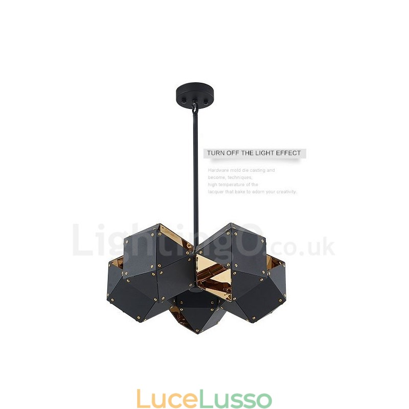 Lampada a sospensione moderna e contemporanea a 5 luci