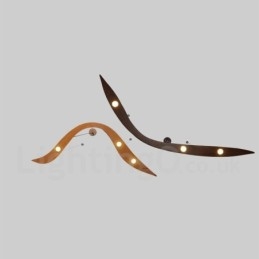 Lampada a sospensione moderna contemporanea in legno a 3 luci