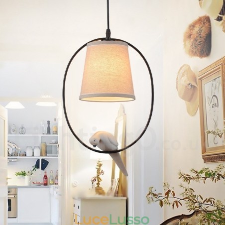 Lampada a sospensione rustica vintage da 1 luce