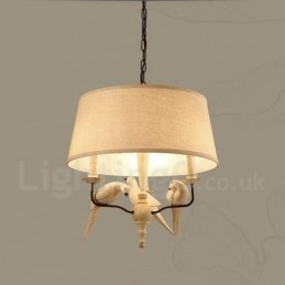 Lampada a sospensione rustica vintage a 3 luci