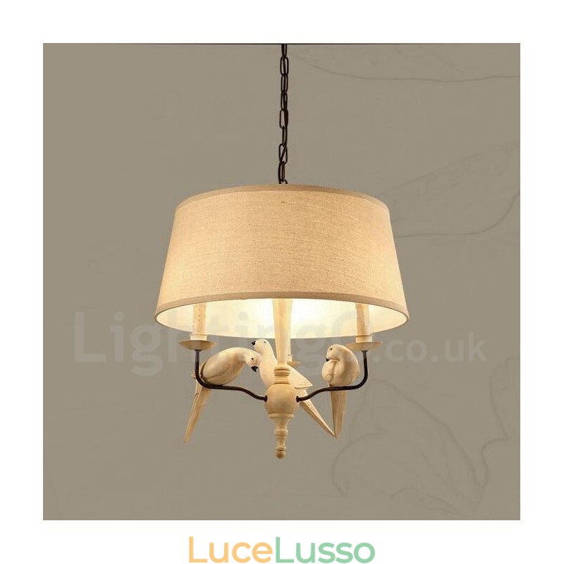Lampada a sospensione rustica vintage a 3 luci