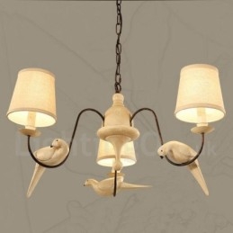Lampada a sospensione rustica vintage a 3 luci