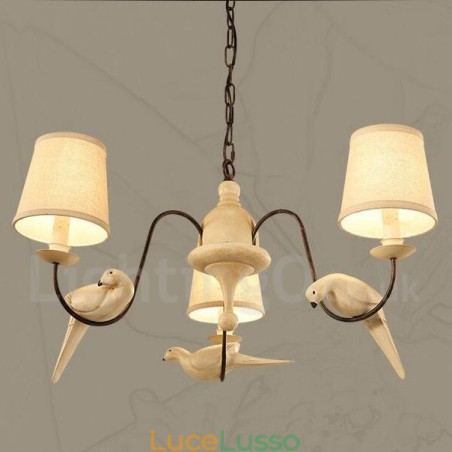 Lampada a sospensione rustica vintage a 3 luci Lampada a sospensione rustica vintage a 3 luci