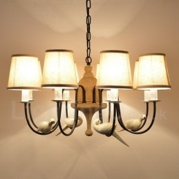 Lampada a sospensione rustica vintage da 8 luci