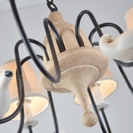 Lampada a sospensione rustica vintage da 8 luci