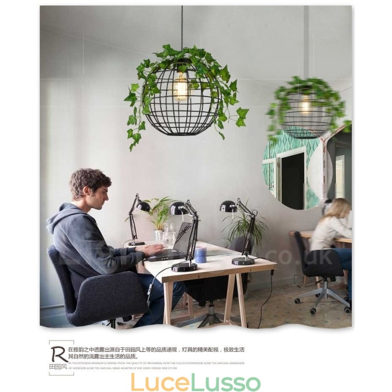 Lampada a sospensione Country Vintage Globe
