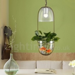 Lampada a sospensione in metallo e vetro Rustic Lodge