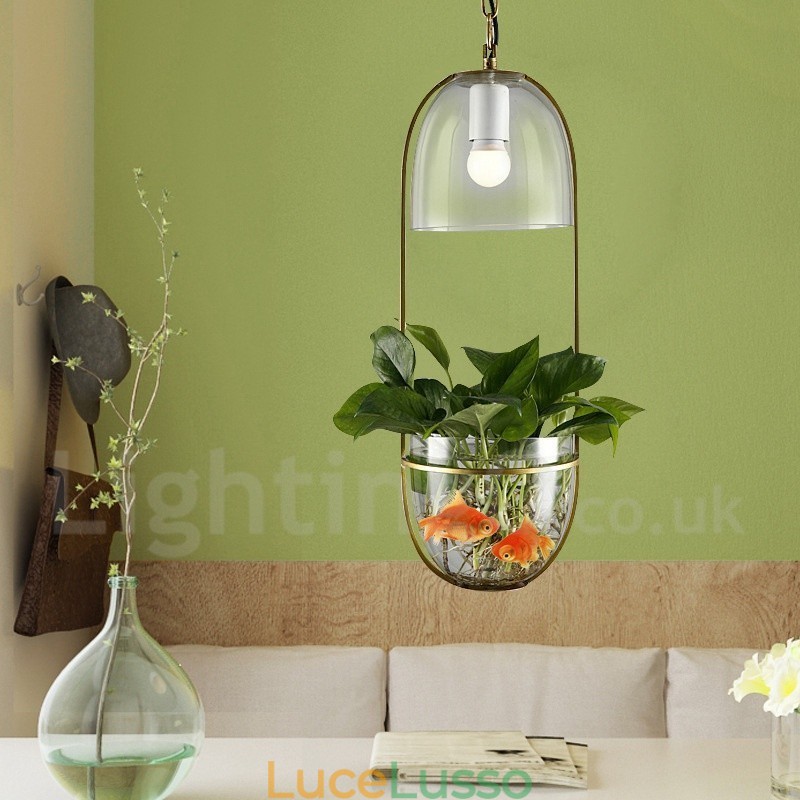Lampada a sospensione in metallo e vetro Rustic Lodge