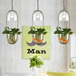 Lampada a sospensione in metallo e vetro Rustic Lodge