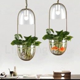 Lampada a sospensione in metallo e vetro Rustic Lodge