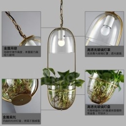Lampada a sospensione in metallo e vetro Rustic Lodge