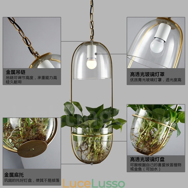 Lampada a sospensione in metallo e vetro Rustic Lodge