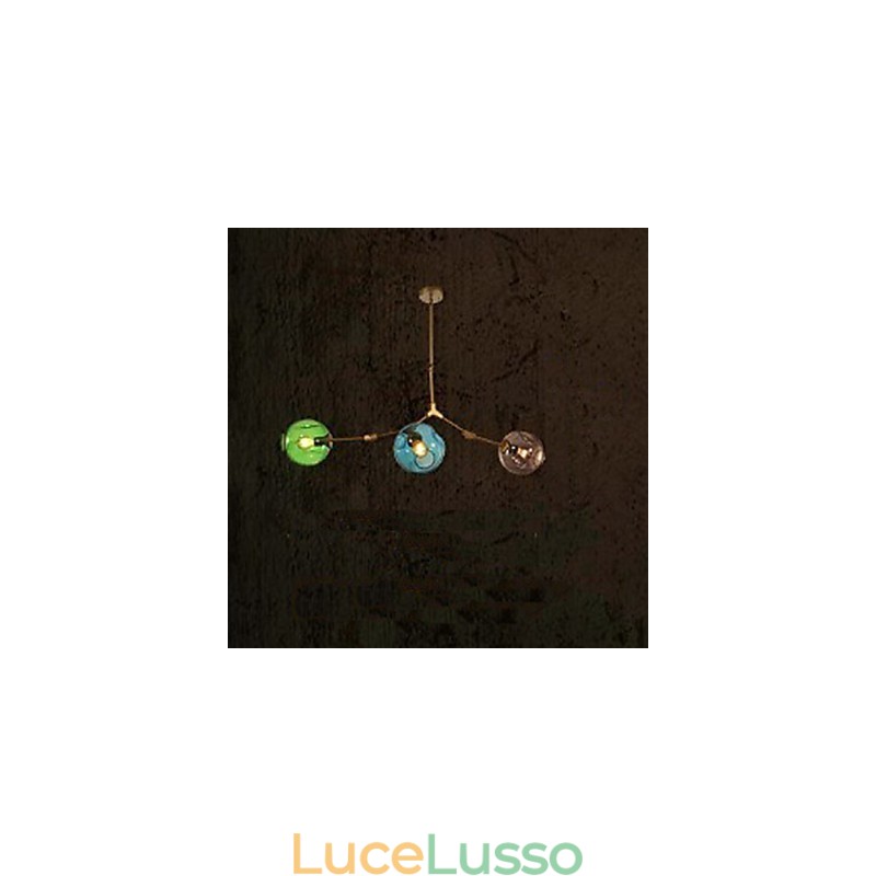 Ciondolo a forma di lampadina in vetro colorato