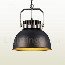 Lampada a sospensione in metallo vintage Black Country