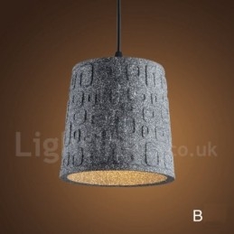 Lampada a sospensione retrò vintage in cemento a 1 luce