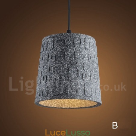 Lampada a sospensione retrò vintage in cemento a 1 luce Lampada a sospensione retrò vintage in cemento a 1 luce