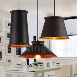Lampada a sospensione in metallo retrò vintage a 1 luce