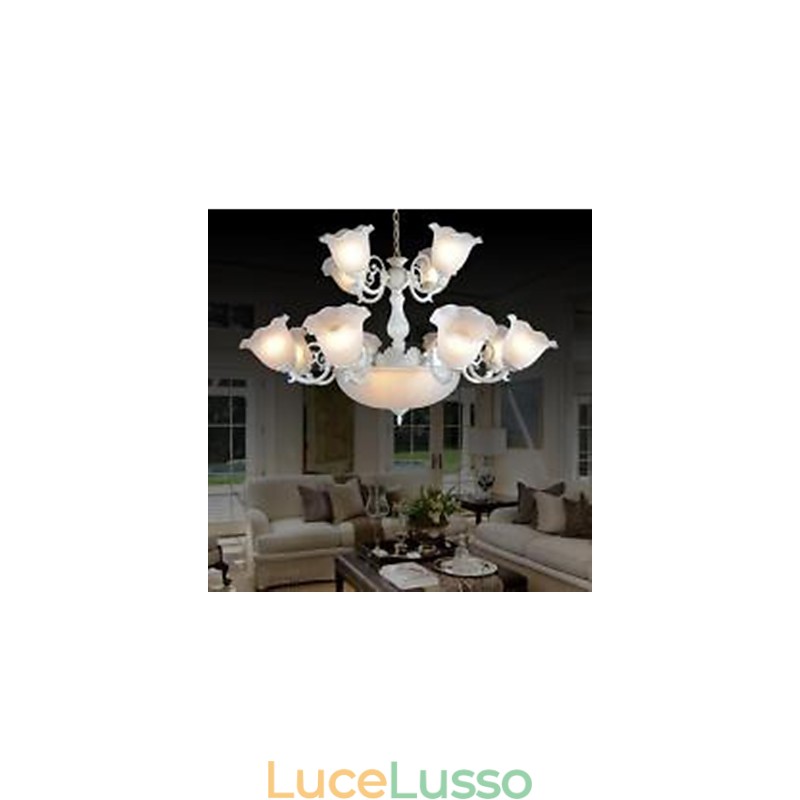 Lampadario Tradizionale Classico Vintage Retro Metallo