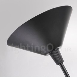 Lampada a sospensione retrò vintage a forma di cappello in metallo nero con 1 luce