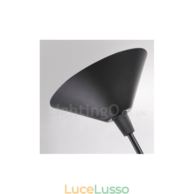 Lampada a sospensione retrò vintage a forma di cappello in metallo nero con 1 luce