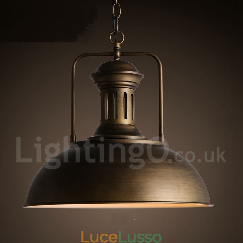 Lampada a sospensione retrò vintage in metallo a 1 luce