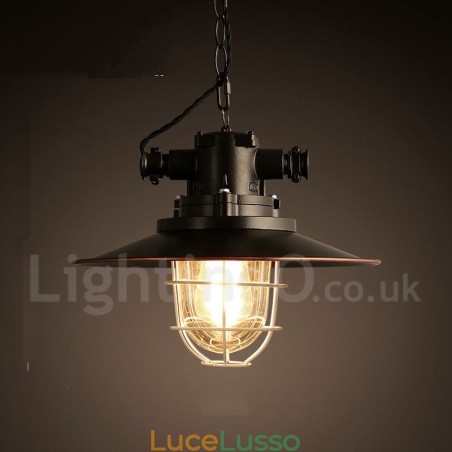 Lampada a sospensione retrò vintage in metallo a 1 luce Lampada a sospensione retrò vintage in metallo a 1 luce