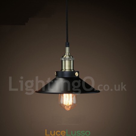 Lampada a sospensione retrò vintage in metallo a 1 luce Lampada a sospensione retrò vintage in metallo a 1 luce