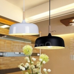 Lampada a sospensione moderna in legno e metallo contemporanea