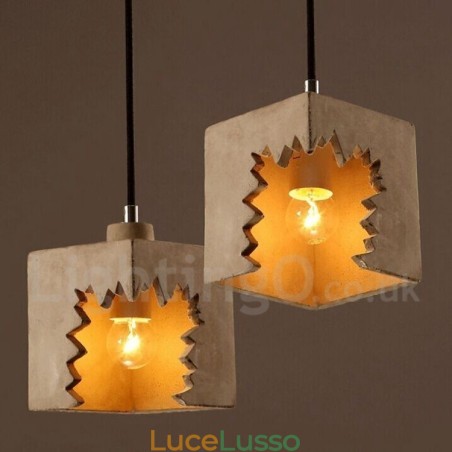 Lampada a sospensione moderna contemporanea in cemento Lampada a sospensione moderna contemporanea in cemento