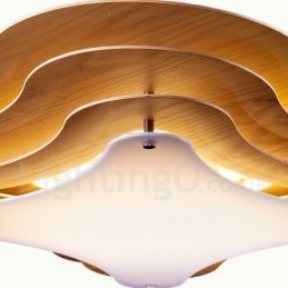 Lampada da soffitto in legno