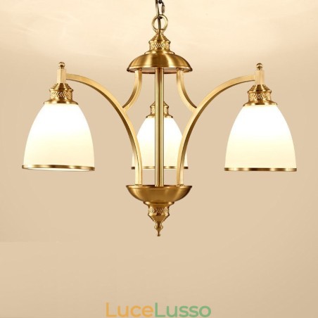 Lampadario in rame e metallo integrato Rustic Lodge a 3 luci Lampadario in rame e metallo integrato Rustic Lodge a 3 luci