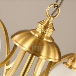 Lampadario in rame e metallo integrato Rustic Lodge a 3 luci