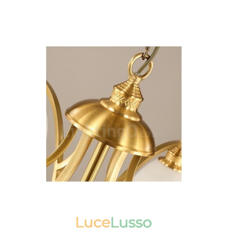 Lampadario in rame e metallo integrato Rustic Lodge a 3 luci