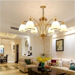 Lampadario in rame e metallo integrato Rustic Lodge a 6 luci