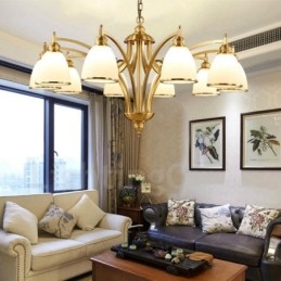 Lampadario in rame e metallo integrato Rustic Lodge a 10 luci