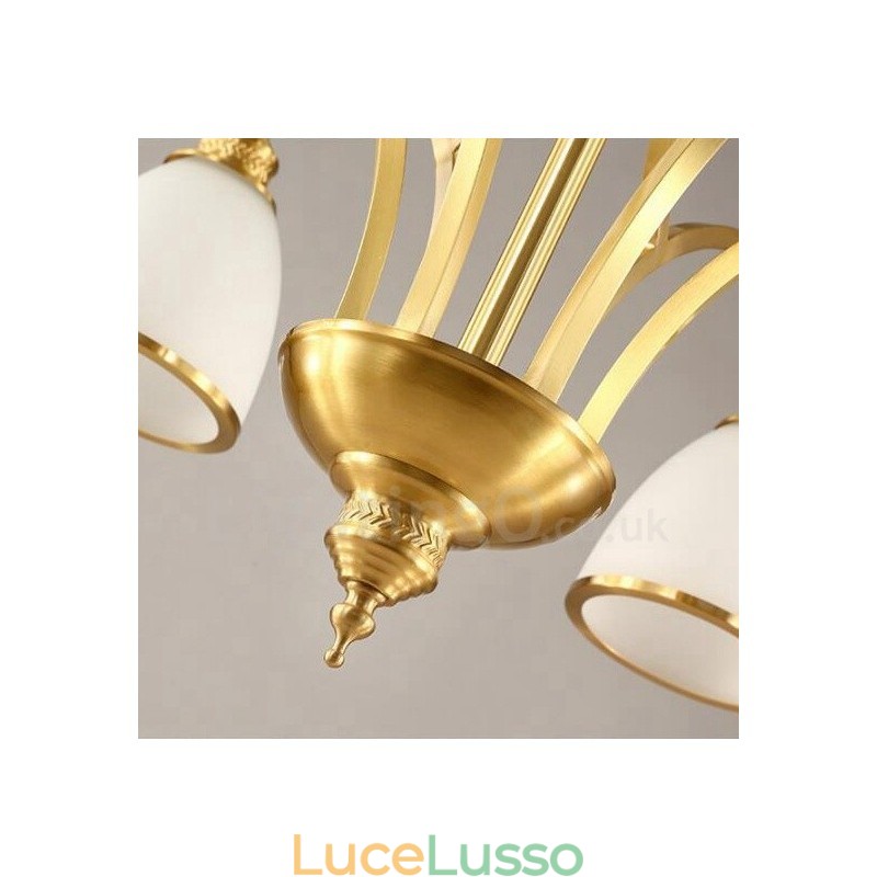 Lampadario in rame e metallo integrato Rustic Lodge a 10 luci